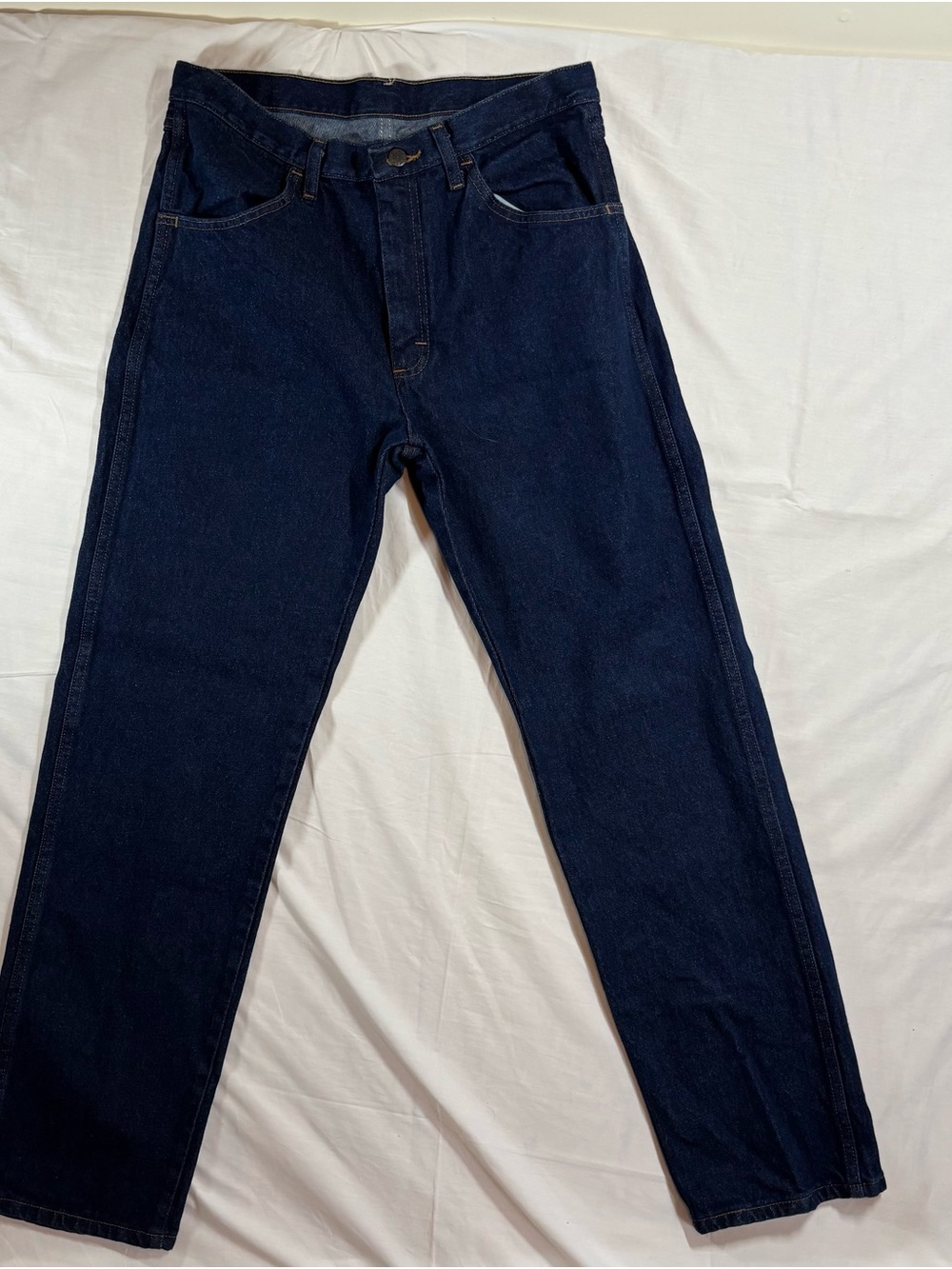 Wrangler Rustler Jeans 33x32 Men Dark Wash Regular Fit Straight Leg Heavy Cotton